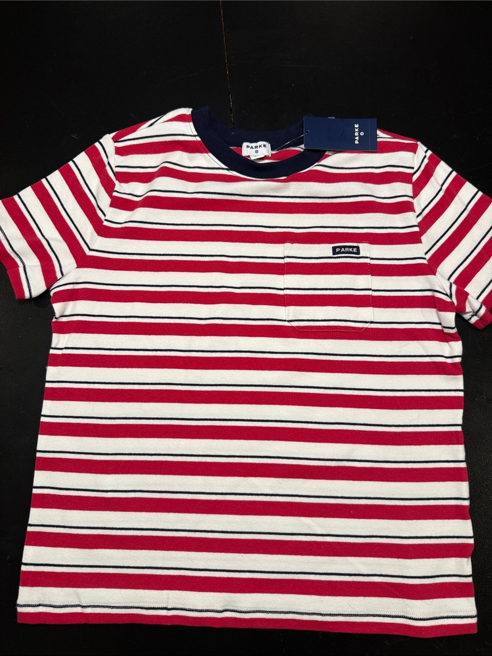 Parke x Target Woman’s Red & White Stripe Pocket Tee